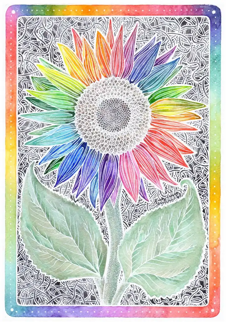 Rainbow sunflower