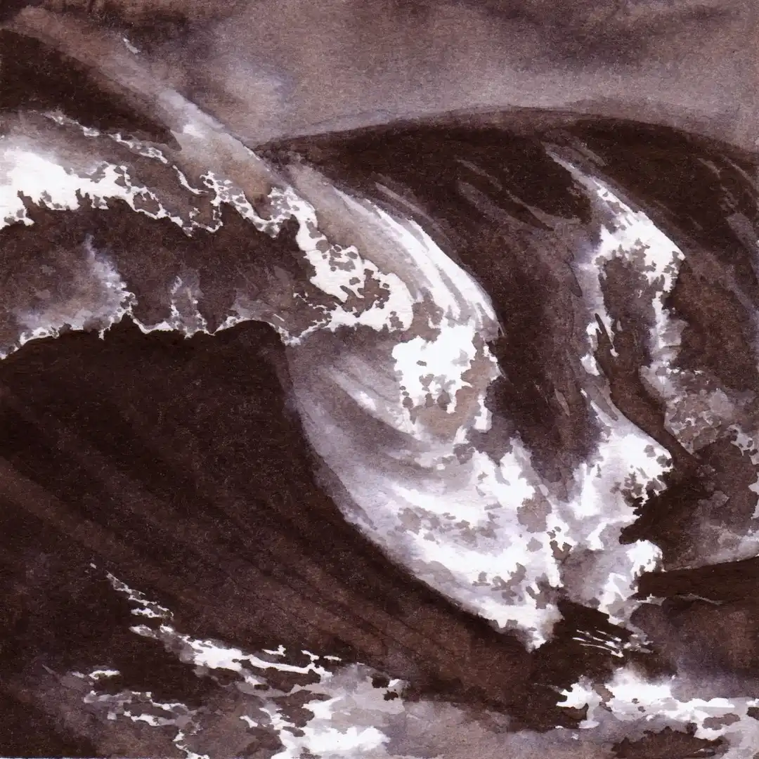 Menacing sea wave